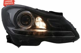 Faruri LED DRL Mercedes C-Class W204 S204 Facelift (2011-2014) Negru S