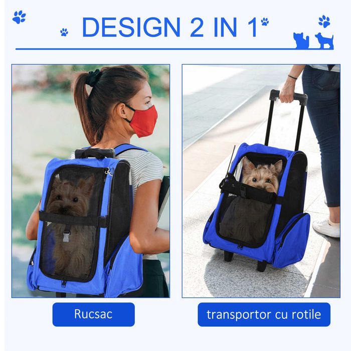 PawHut rucsac transport animale mici , 36x30x49