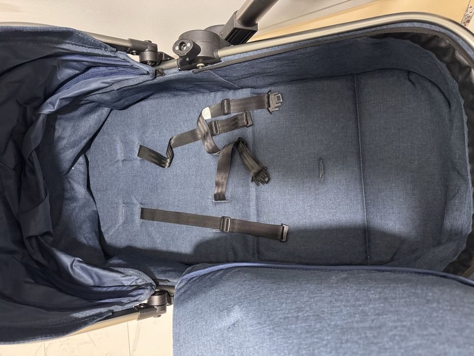 Коляска новая синего цвета