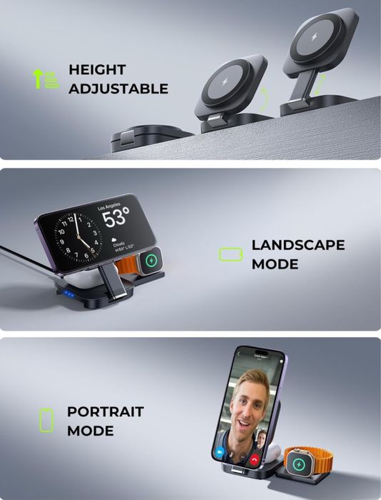 Incarcator wireless magsafe iPhone Apple Watch AirPods 3-1