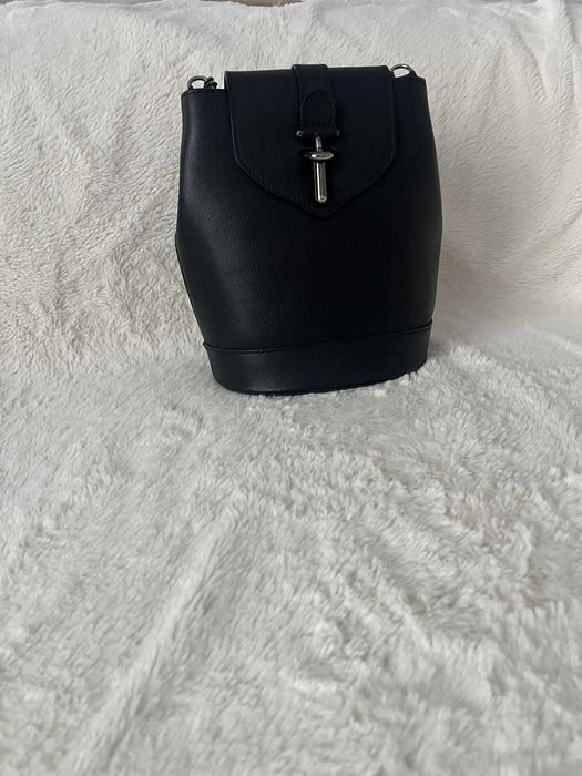 Geanta piele naturala neagra