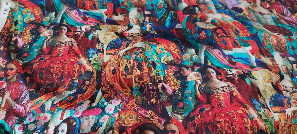 Италиански бутиков плат Silk/Seide -100 % чиста коприна,2.5 метра