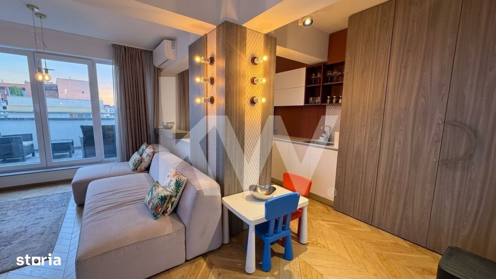 Penthouse pe doua niveluri | 119 mp utili + terasa 35 mp | Maurer Resi