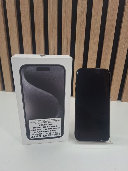 IPhone 15 Pro 256Gb 77% Baterie Garantie/Factura #62967