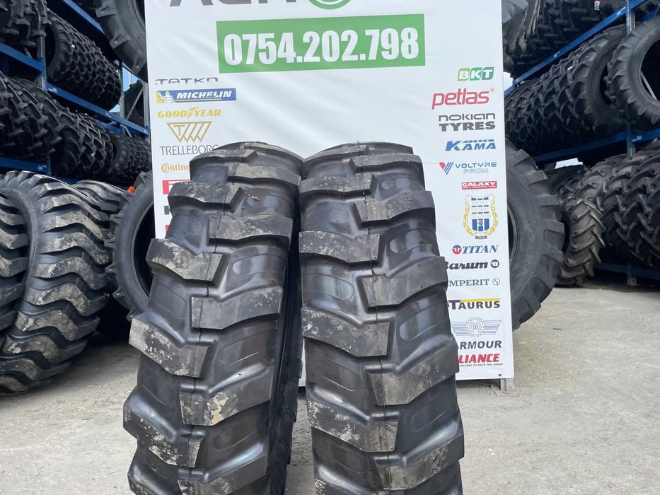 Cauciucuri noi 16.9-28 cu 12 pliuri marca ROADMILE pentru buldo spate