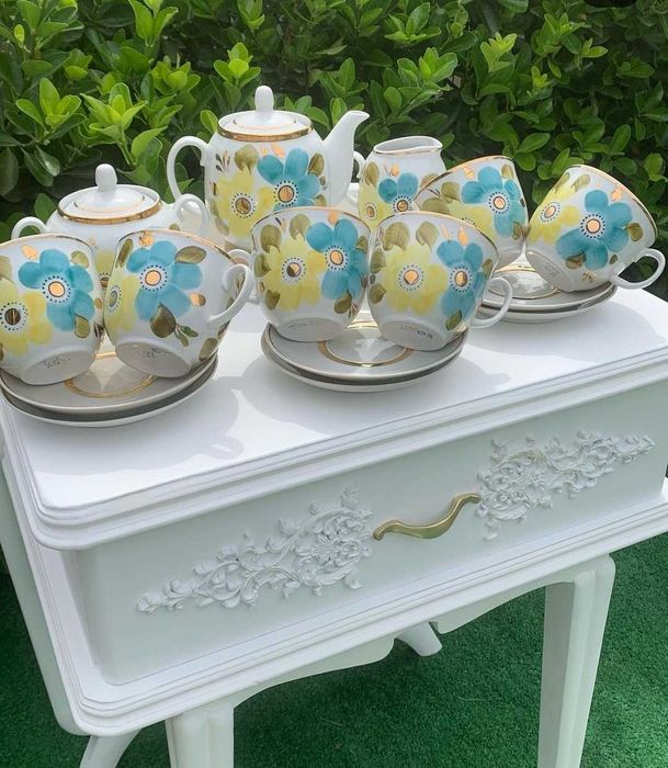 Немецкий чайный сервиз Роза 1939г ВАЙМЕР 500 $