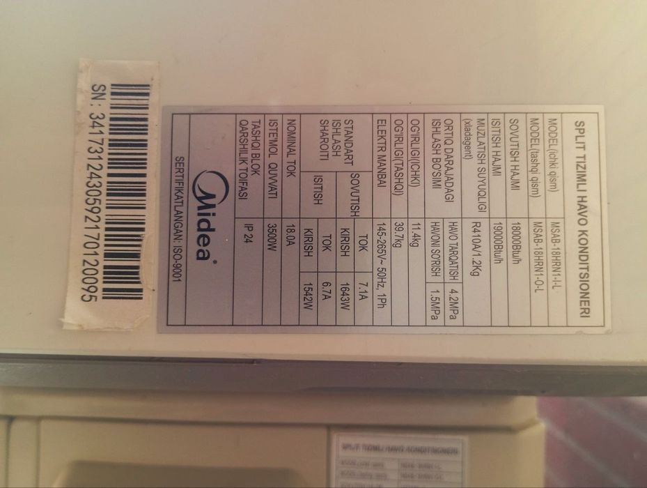Midea 18 talik lowvoltage