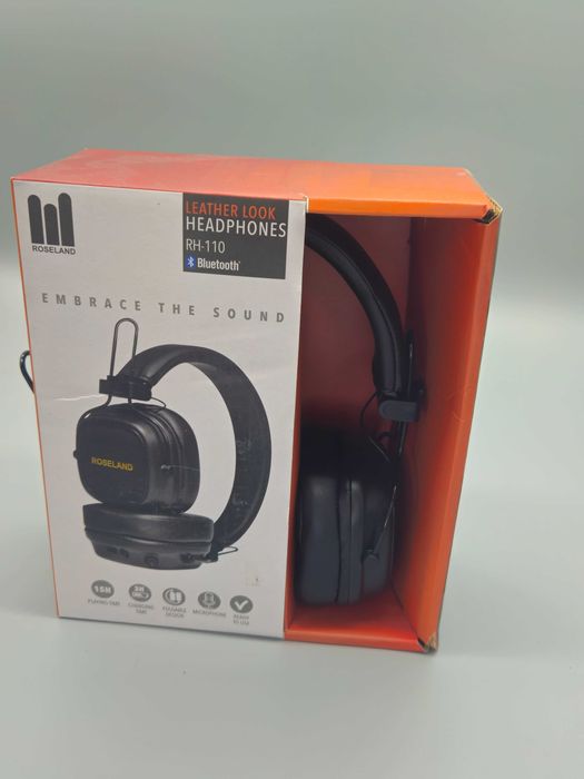 Безжични Bluetooth слушалки ROSELAND Leather Look сгъваеми, с микрофон