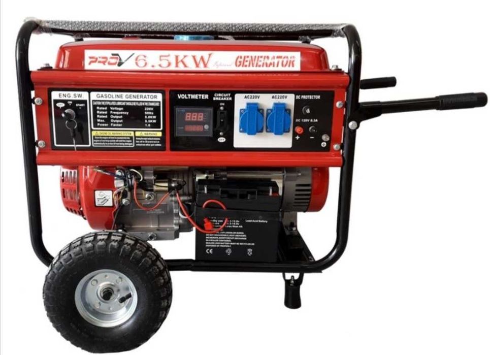 Бензинов Генератор за ток 6.5 киловата Агрегат с електро стартер