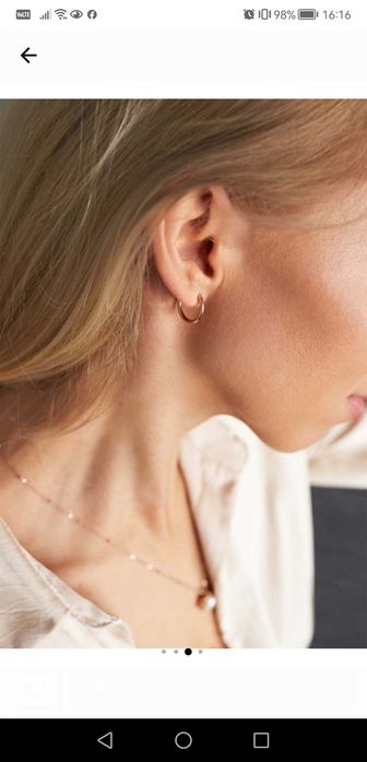 Малки стоманени обеци-халки Isabella Ford, 1,4см, розово злато