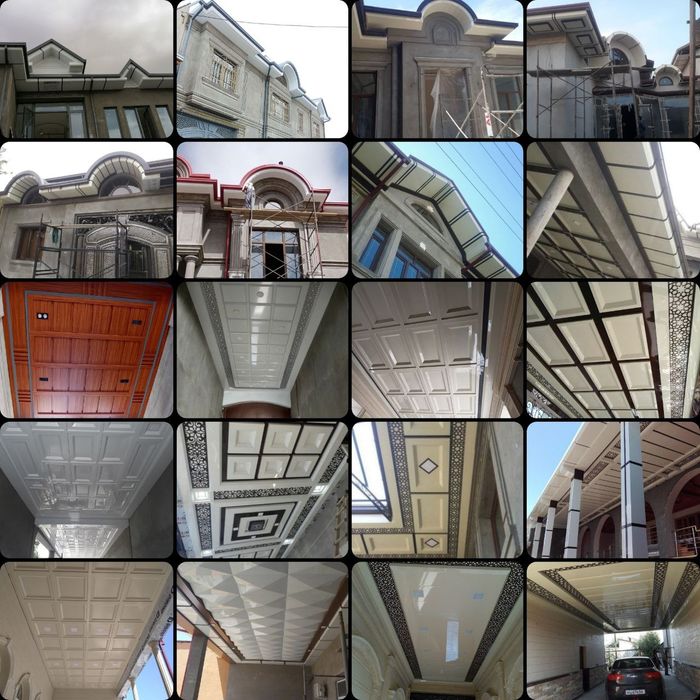 Травертин фасад в Ташкент travertin навес устаси алюкабонд аликабонд