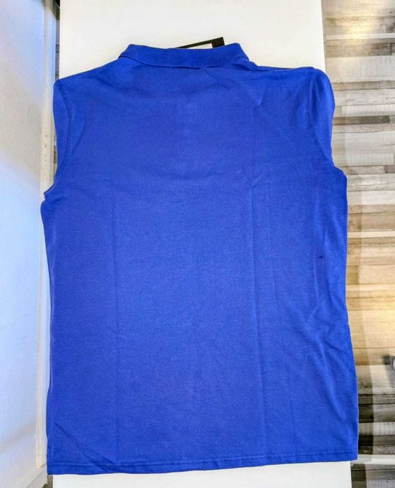 Phillipp Plein блуза, синя, къс ръкав, XL, нова