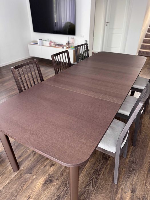 Masa extensibila IKEA STRANDTORP + Scaune - living