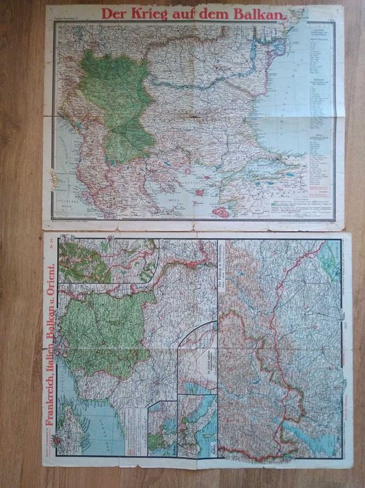 Harta germana veche militara razboi  WW1 Rusia Romania Europa harti