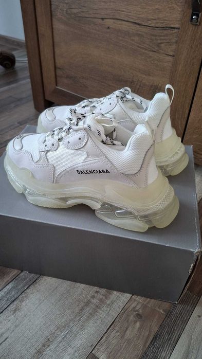 Balenciaga Triple S Clear Sole White 544351 [ 39 ]