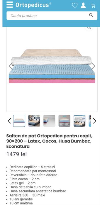 Pat copii Ikea Kura cu saltea inclusa