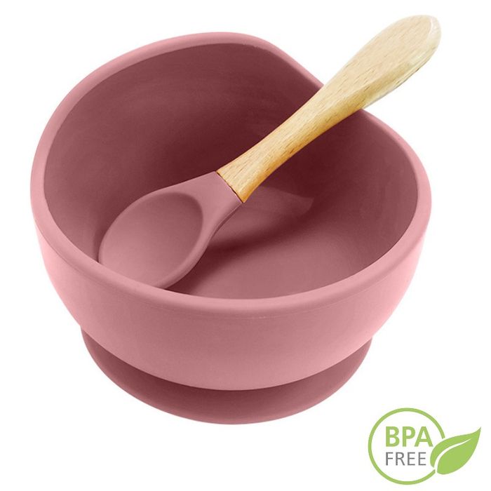 Set Complet Diversificare Bebe din Silicon, REVOSE™, Dark Pink