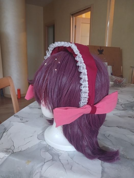 Ободок красный лолита