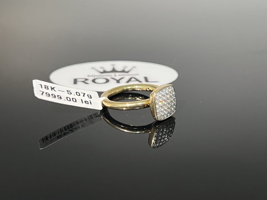 Bijuteria Royal CB : Inel cu diamante aur 18K 750 5,07 grame
