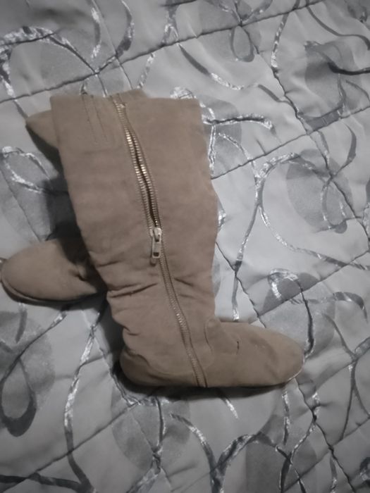 Cizme lungi din piele întoarsă Graceland