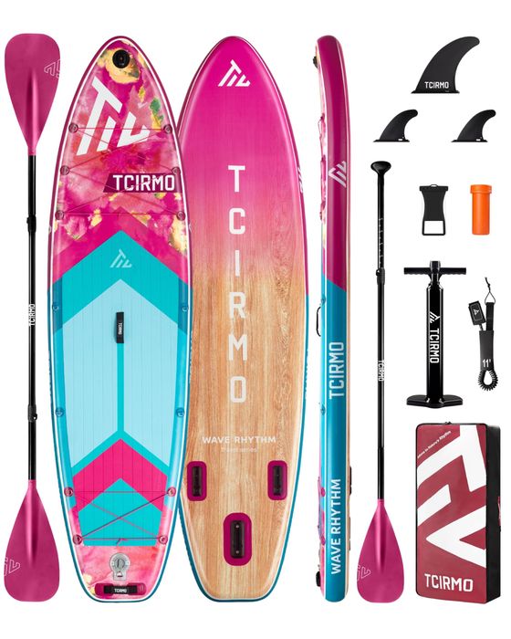 Надуваем SUP борд TCIRMO 10’6” – Пълен комплект с аксесоари | До 177 кг