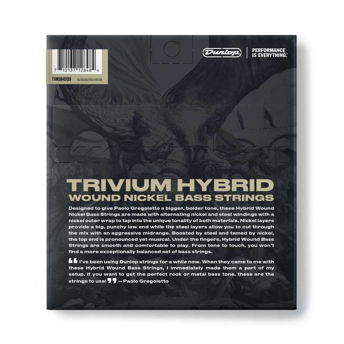 Corzi Dunlop Trivium Hybrid Wound Nickel Bass Strings 45-130 TVMSB45130