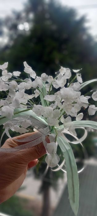 Букет ландышей из ткани