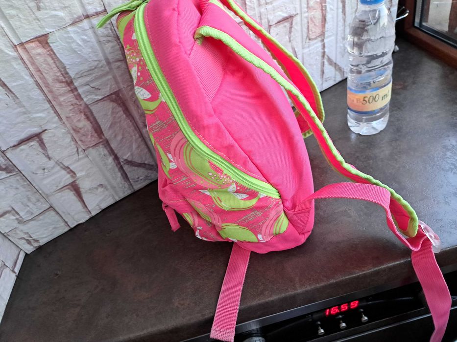 детска раница Adidas-малка розова,текстилна чанта,адидас