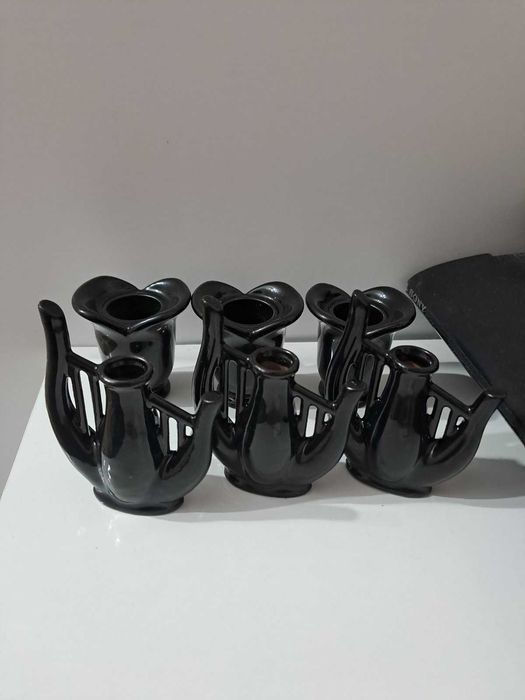 Стари малки български вазички и свещник