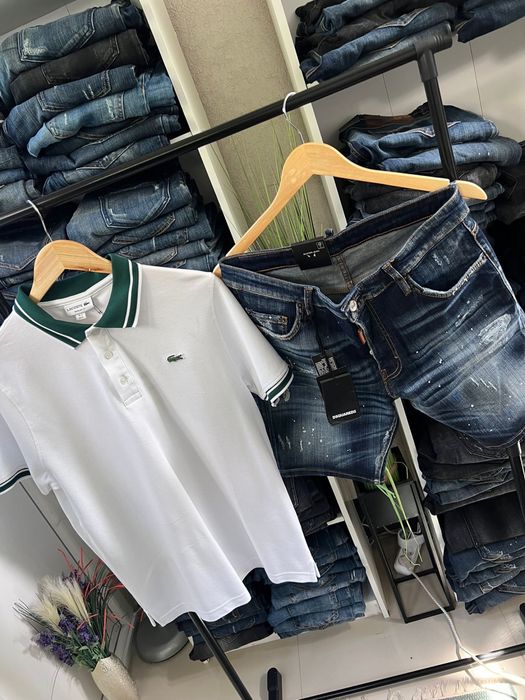 Blugi Scurti Dsquared2 + Tricou Dolce Gabanna