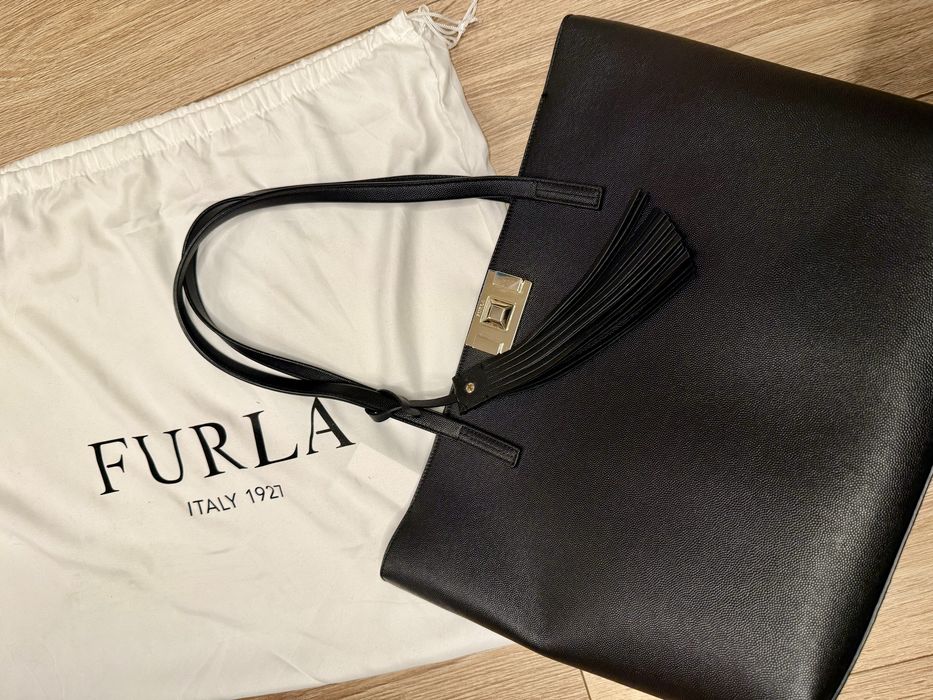Geanta neagra piele FURLA
