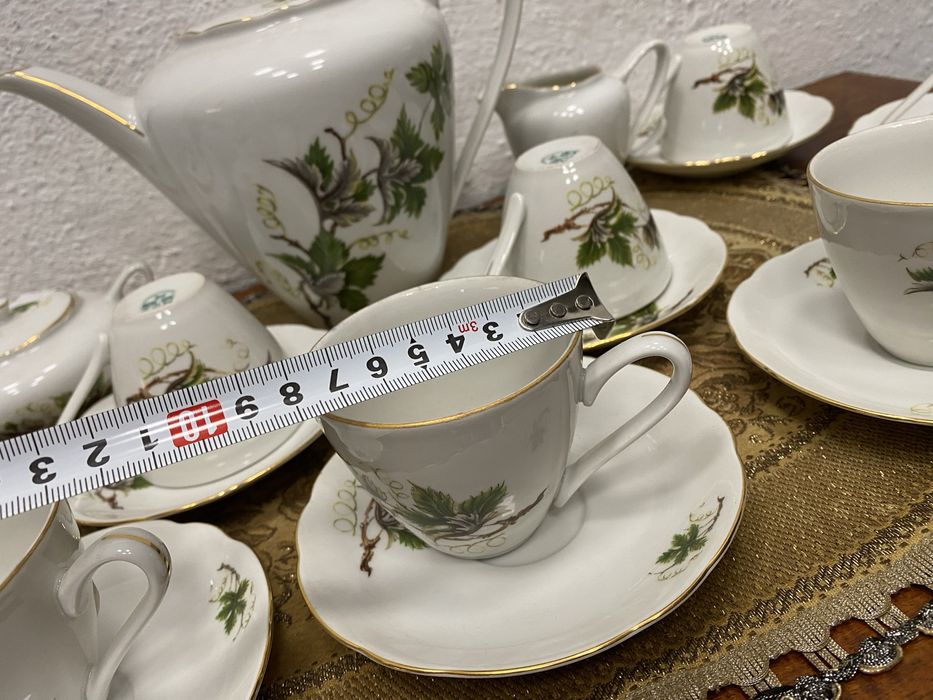 Пълен комплект сервиз за кафе от чехословакия