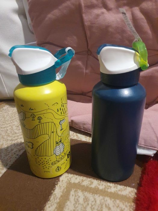 Bidon de apa 0.6 l cu pai