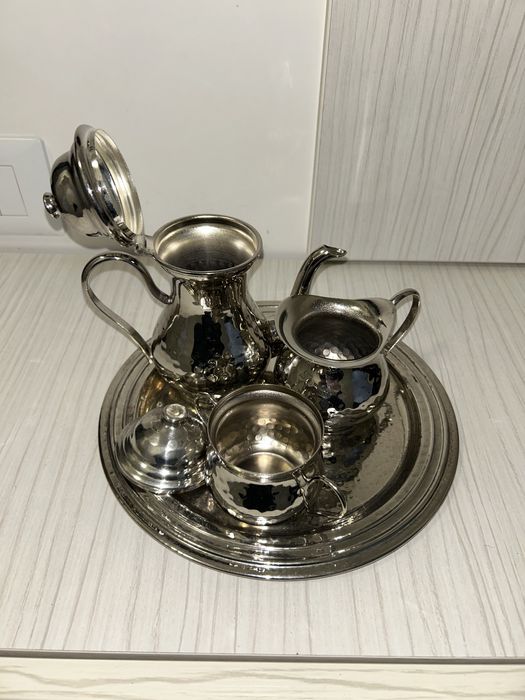 Set ceai sau cafea argintat