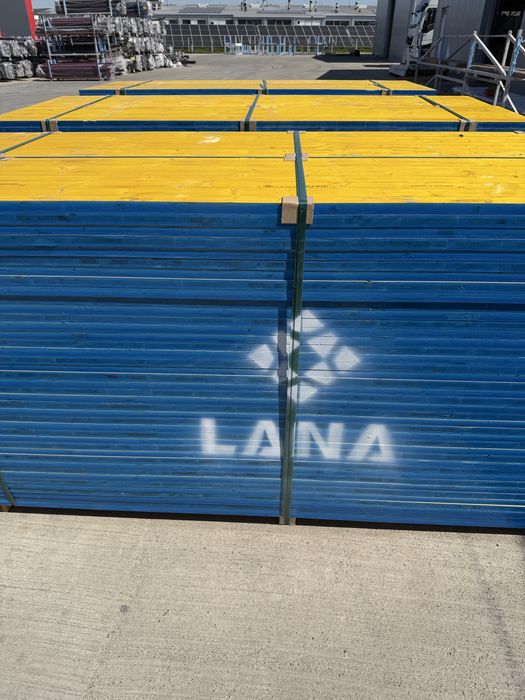 Panouri cofraje lana, tip doka, placa galbena pentru cofrare, accesorii montanti distantieri pene vincluri stalpi