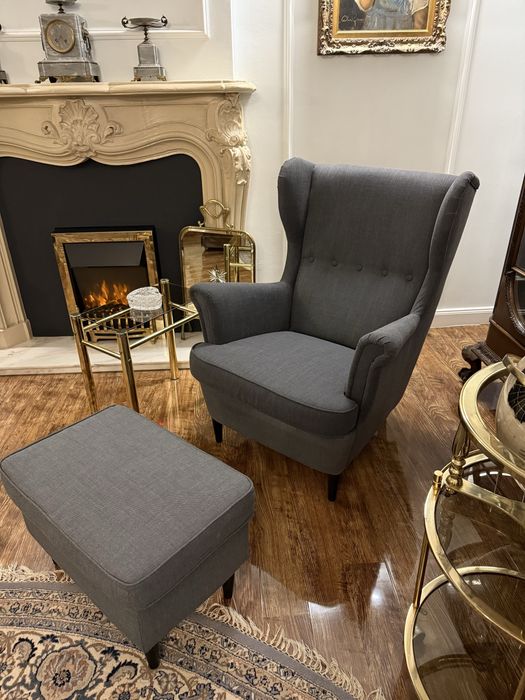 Fotoliu cu taburet Ikea nou