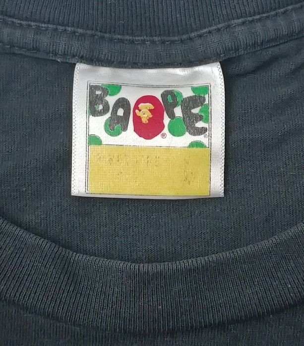 A Bathing Ape Bape Shirt оригинална тениска L памучна черна фланелка Бейп
