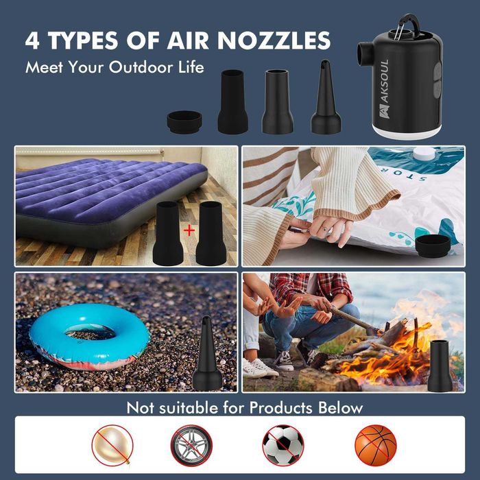 Електрическа въздушна помпа AKSOUL за надуване и спадане