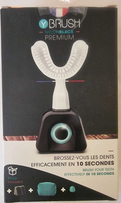 "3вуюва четka за 3ъбu Y-Brush Nyon Black Premiumn (10-cekyндна)"