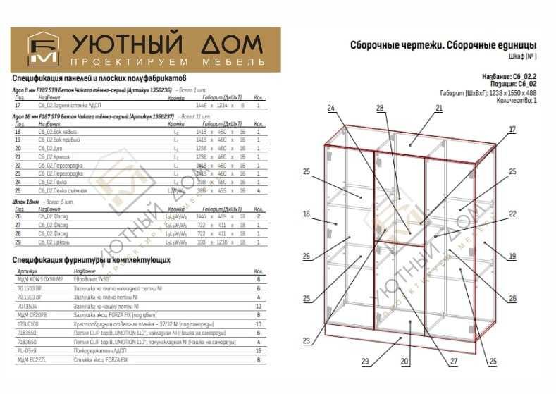 Сделай сам! Собери сам! Деталировка раскрой мебели.