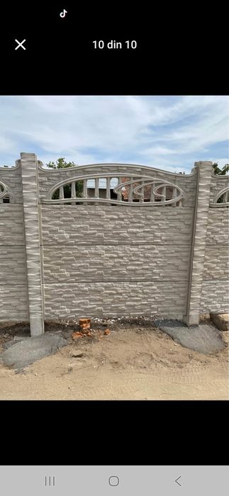 Vand gard beton simplu si cu model