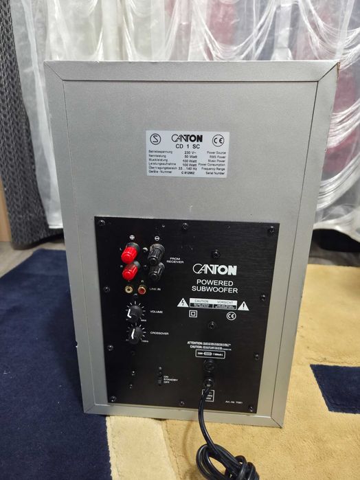 Subwoofer Audio Activ CANTON CD 1 SC cu Statie Interna pt El