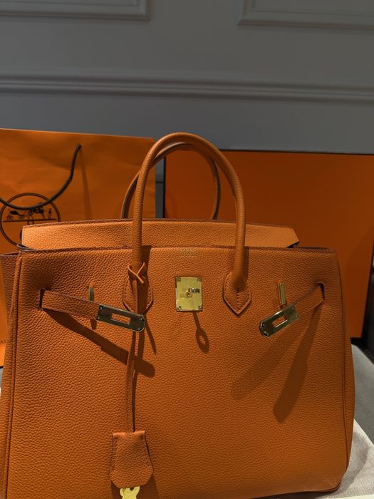 Hermès Birkin 35 – Orange – Hardware Auriu