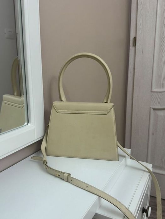 Geantă Jacquemus-Le Grand Chiquito tote bag, crem