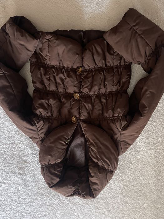 Кафяво яке втален къс модел