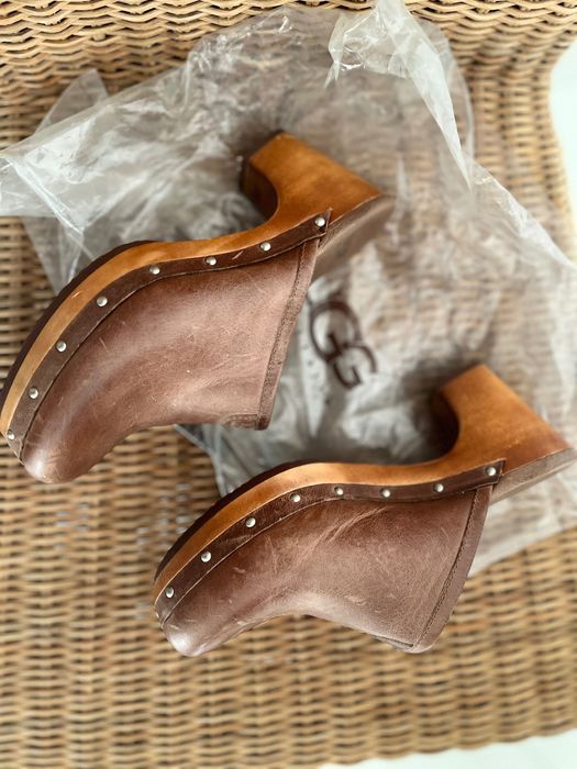UGG / сабо / kафяво, ест. кожа