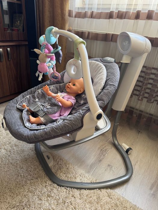 Leagan si balansoar rotativ pentru bebelusi Joie  2 in 1