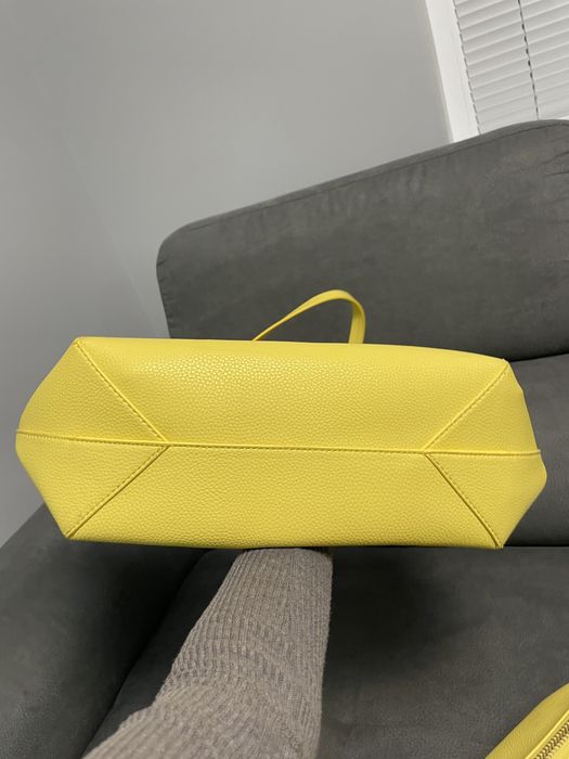 Patrizia Pepe двулицева голяма жълта чанта