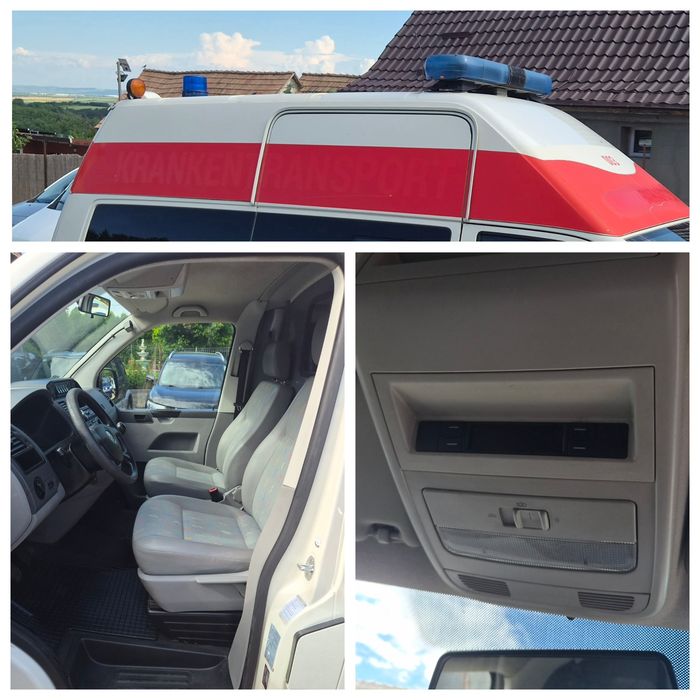 Vw T5 Ambulanta 2.5 TDI 2008 targa stryker/scaun/girofare/sirena