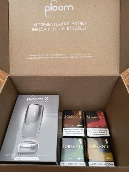 Kit dispozitiv Sobranie ploom X advanced cu 4 pachete Sobranie Sticks